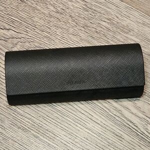 PRADA Saffiano Leather Black Sunglasses Eyeglasses Hard Case 6”x 2 1/4”x 1 1/4”